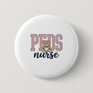Badge Rond 5 Cm Conception de chemise vintage Ourson Infirmière en