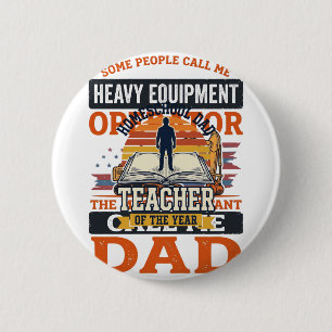 Badge Rond 5 Cm Conception de chemise vintage pour papa opérateur