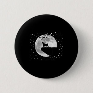 Badge Rond 5 Cm Conception de chien halloween nuit effrayante boît