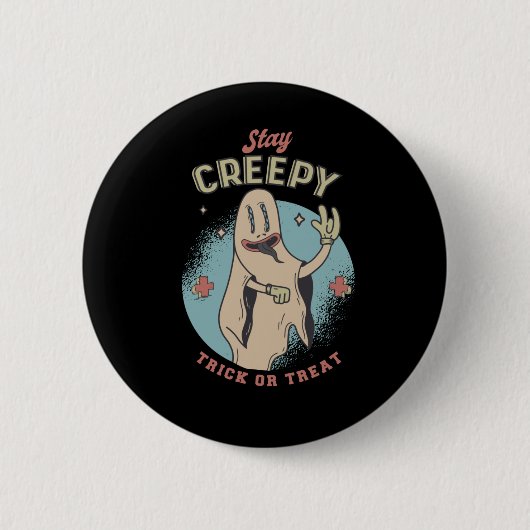 Badge Rond 5 Cm Conception de citation de fantôme d'Halloween (Devant)