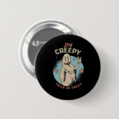 Badge Rond 5 Cm Conception de citation de fantôme d'Halloween (Devant & derrière)