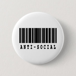 Badge Rond 5 Cm conception de code-barres antisociale