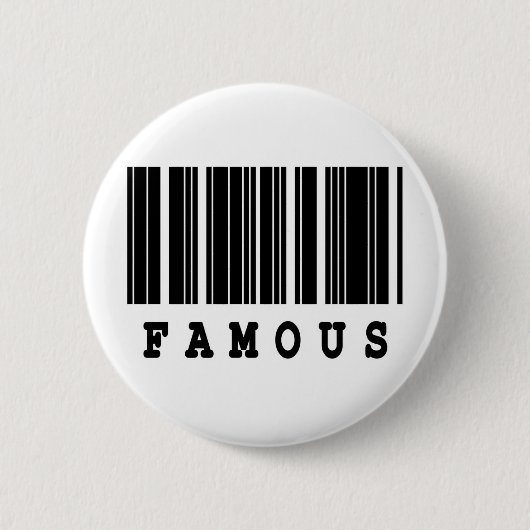 Badge Rond 5 Cm conception de code-barres célèbre (Devant)