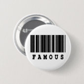 Badge Rond 5 Cm conception de code-barres célèbre (Devant & derrière)