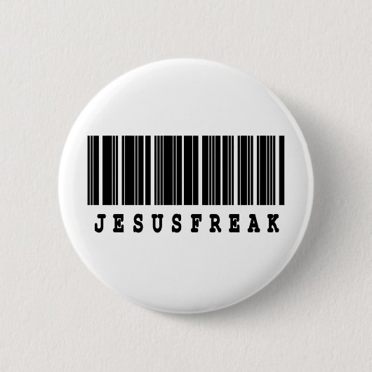 Badge Rond 5 Cm conception de code-barres Jesus Freak (Devant)