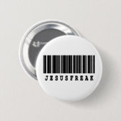 Badge Rond 5 Cm conception de code-barres Jesus Freak (Devant & derrière)