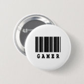 Badge Rond 5 Cm conception de code-barres pour joueurs (Devant & derrière)