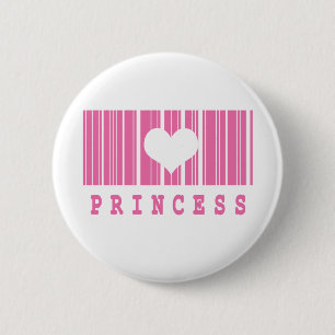 Badge Rond 5 Cm conception de code-barres princesse