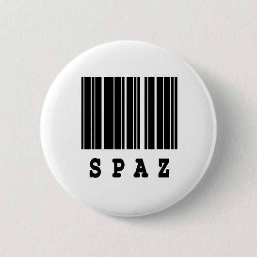 Badge Rond 5 Cm conception de code-barres spaz (Devant)