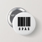 Badge Rond 5 Cm conception de code-barres spaz (Devant & derrière)