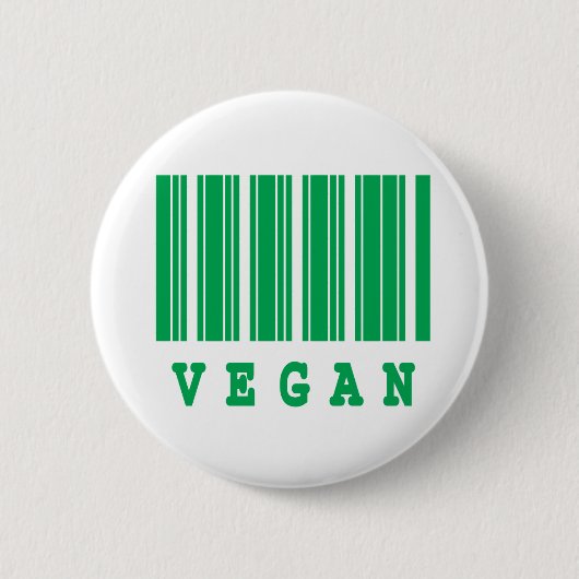 Badge Rond 5 Cm conception de code-barres végane (Devant)