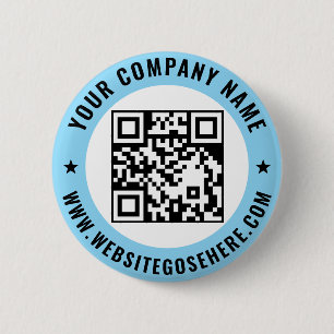 Badge Rond 5 Cm Conception de code QR personnalisé pour la promoti