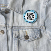 Badge Rond 5 Cm Conception de code QR personnalisé pour la promoti (En situation)