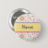 Badge Rond 5 Cm Conception de coeur (Devant & derrière)