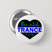 Badge Rond 5 Cm Conception de coeur de transe (Devant & derrière)