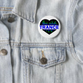 Badge Rond 5 Cm Conception de coeur de transe (En situation)