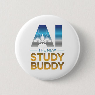 Badge Rond 5 Cm Conception de compagnon d'étude en intelligence ar
