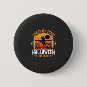 Badge Rond 5 Cm Conception de costume de sorcière vintage effrayan