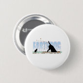 Badge Rond 5 Cm Conception de couleur d'Earthdog (Devant & derrière)