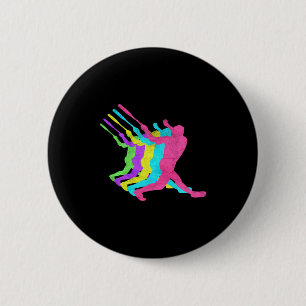 Badge Rond 5 Cm Conception de couleurs des années 80 pour un coup