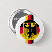Badge Rond 5 Cm Conception de couleurs du Deutschland Fussball (Devant & derrière)