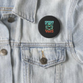 Badge Rond 5 Cm Conception de crâne de fantôme Halloween Vibes eff (En situation)