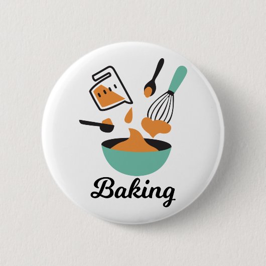Badge Rond 5 Cm Conception De Cuisson Pour Bakers (Devant)