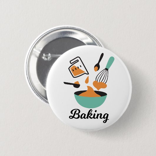 Badge Rond 5 Cm Conception De Cuisson Pour Bakers (Devant & derrière)