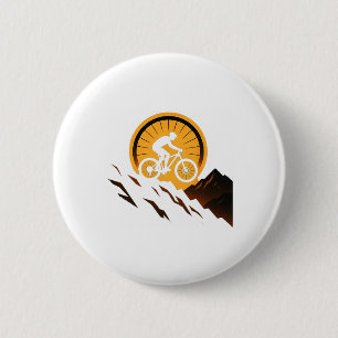 Badge Rond 5 Cm Conception de cyclisme en descente Randonnée au co
