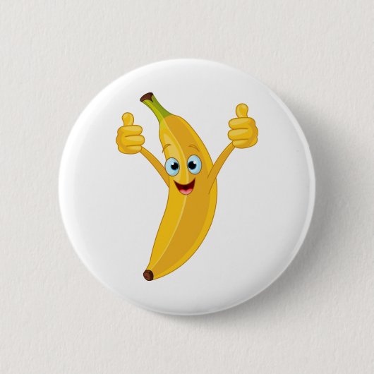 Badge Rond 5 Cm Conception de dessin animé de banane (Devant)