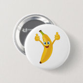 Badge Rond 5 Cm Conception de dessin animé de banane (Devant & derrière)