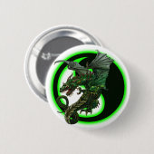 Badge Rond 5 Cm Conception de dragon (Devant & derrière)