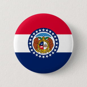 Badge Rond 5 Cm Conception de drapeau d'état du Missouri