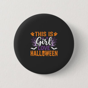 Badge Rond 5 Cm Conception de fantôme Halloween Girl Love_1