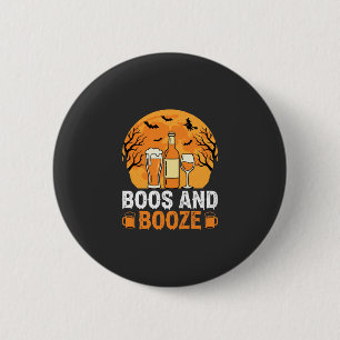 Badge Rond 5 Cm Conception de fête de boisson et de fantômes d'Hal