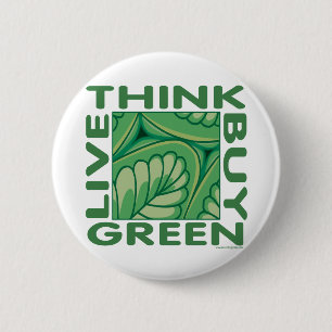 Badge Rond 5 Cm Conception de feuilles