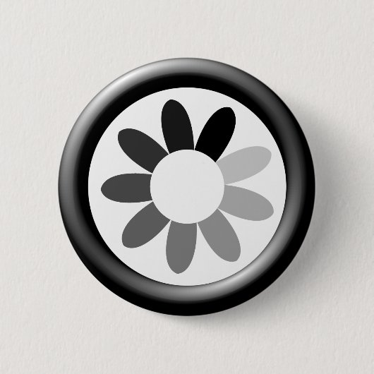 Badge Rond 5 Cm Conception de fleur tonale (Devant)