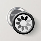 Badge Rond 5 Cm Conception de fleur tonale (Devant & derrière)