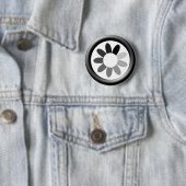 Badge Rond 5 Cm Conception de fleur tonale (En situation)