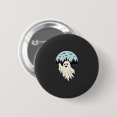 Badge Rond 5 Cm Conception de forêt de lune de fantôme d'Halloween (Devant & derrière)
