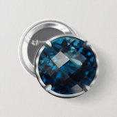 Badge Rond 5 Cm Conception de gemme bleue (Devant & derrière)