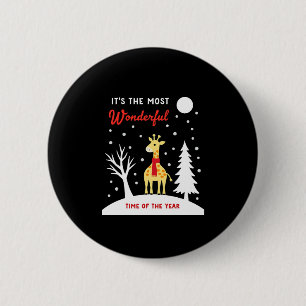 Badge Rond 5 Cm Conception de girafe drôle pour femmes filles safa