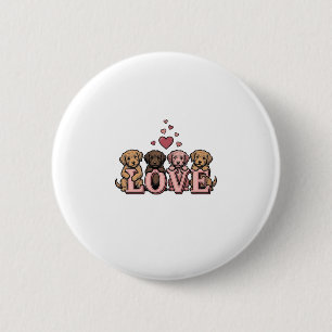Badge Rond 5 Cm Conception de gravure vintage de la Saint-Valentin
