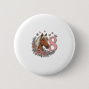 Badge Rond 5 Cm Conception de gravure vintage florale pour les 8 a