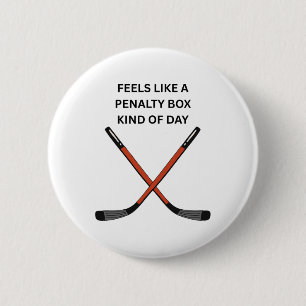 Badge Rond 5 Cm Conception de hockey drôle. Ressent comme une sort