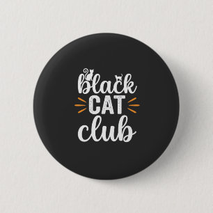 Badge Rond 5 Cm Conception de la fête d'Halloween du Club Chat Noi