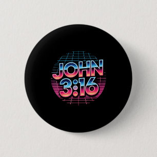Badge Rond 5 Cm Conception de la foi chrétienne rétro des années 8