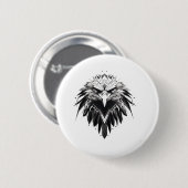 Badge Rond 5 Cm Conception de l'aigle 2 (Devant & derrière)