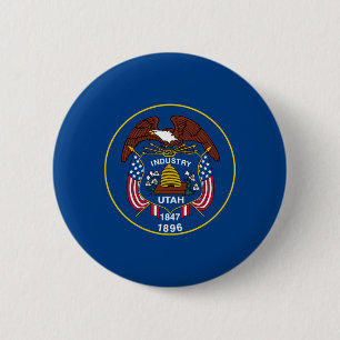 Badge Rond 5 Cm Conception de l'indicateur d'état Utah