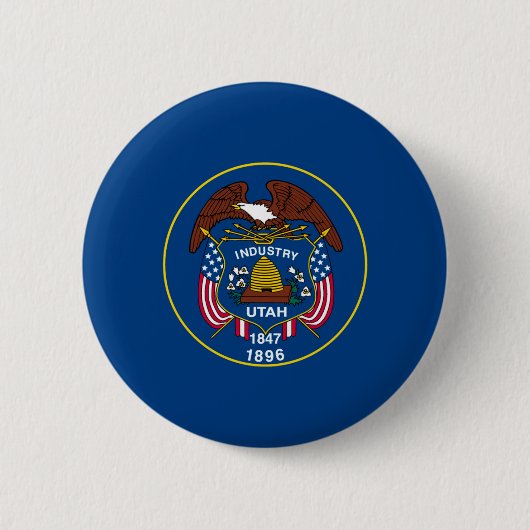 Badge Rond 5 Cm Conception de l'indicateur d'état Utah (Devant)